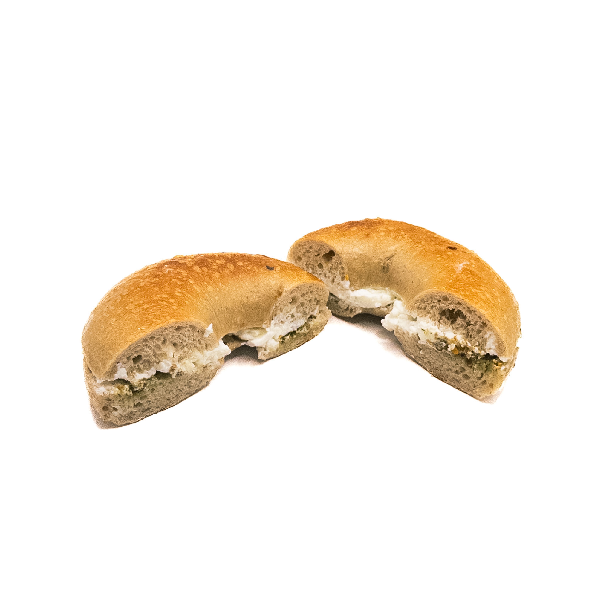 Brown Bagel With Labna And Zataar